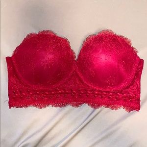 Victoria’s Secret Very Sexy Red Lace Strapless Bra